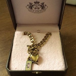 Juicy Couture heart chainlink necklace 15 inch